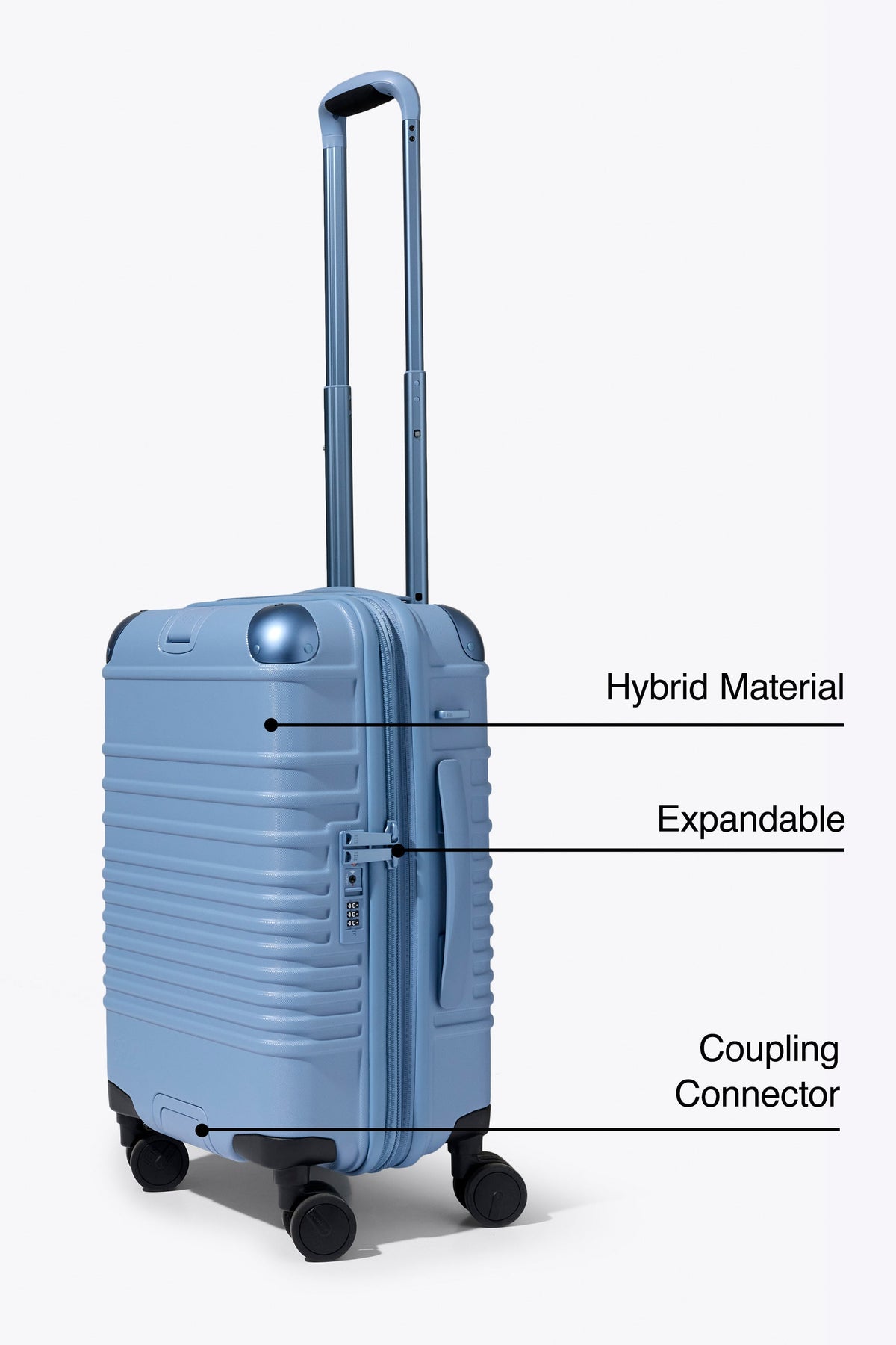 The Hybrid Carry-On Roller in Dusty Blue