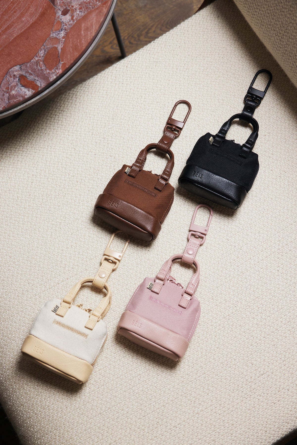 The Micro Weekender Charm in Atlas Pink