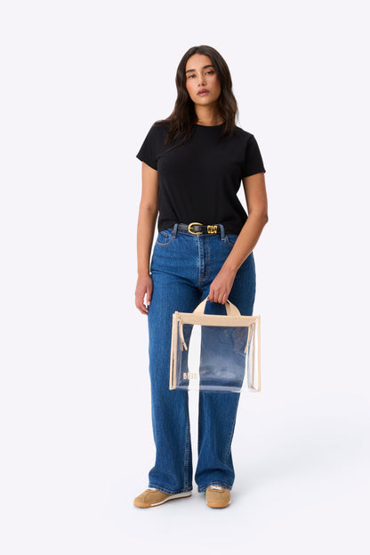 The Stadium Tote in Beige