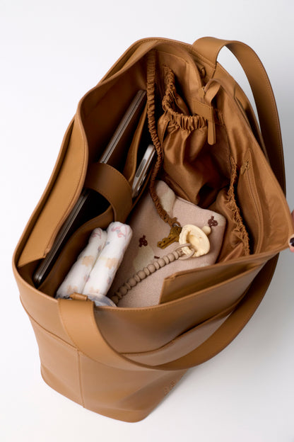 The Diaper Tote in Camel