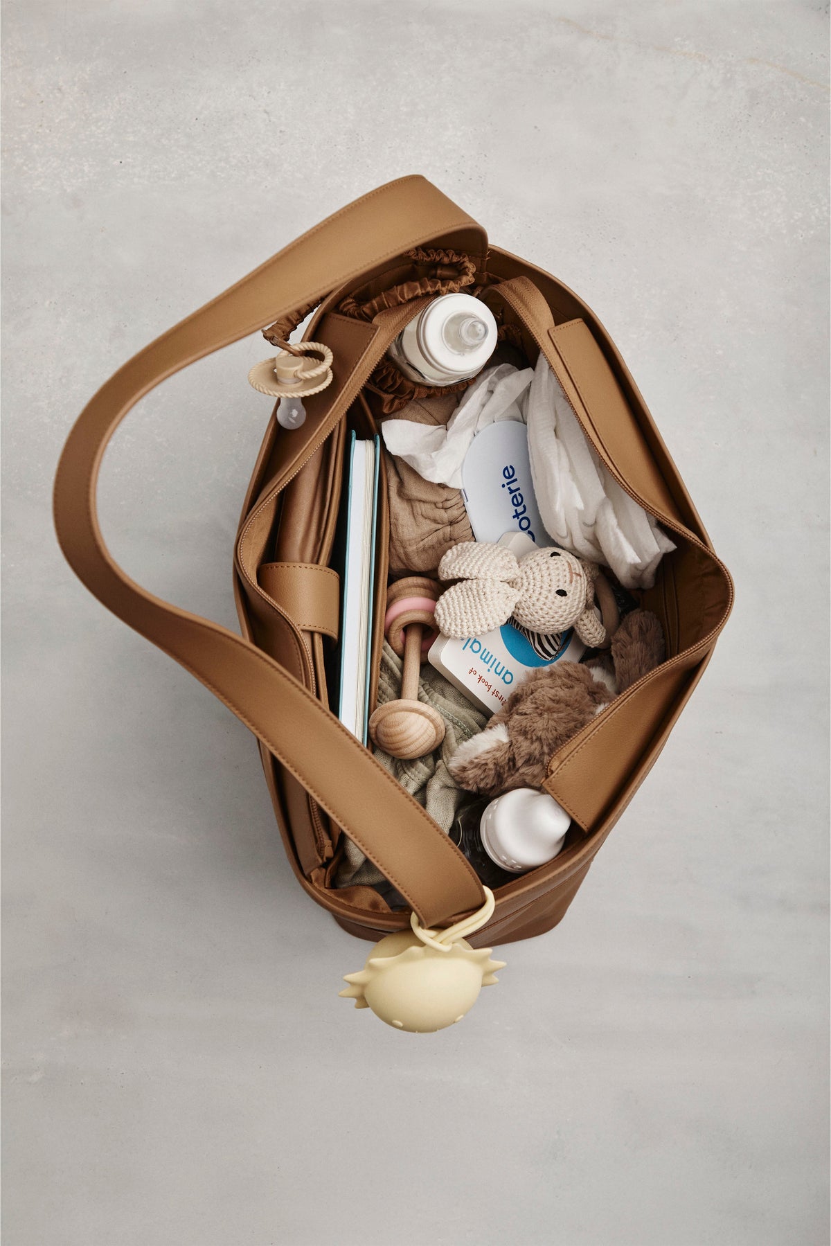 The Diaper Tote in Camel