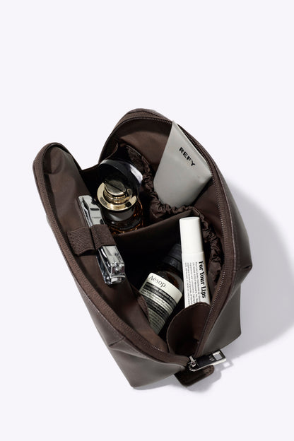 The Medium Cosmetic Pouch in Espresso