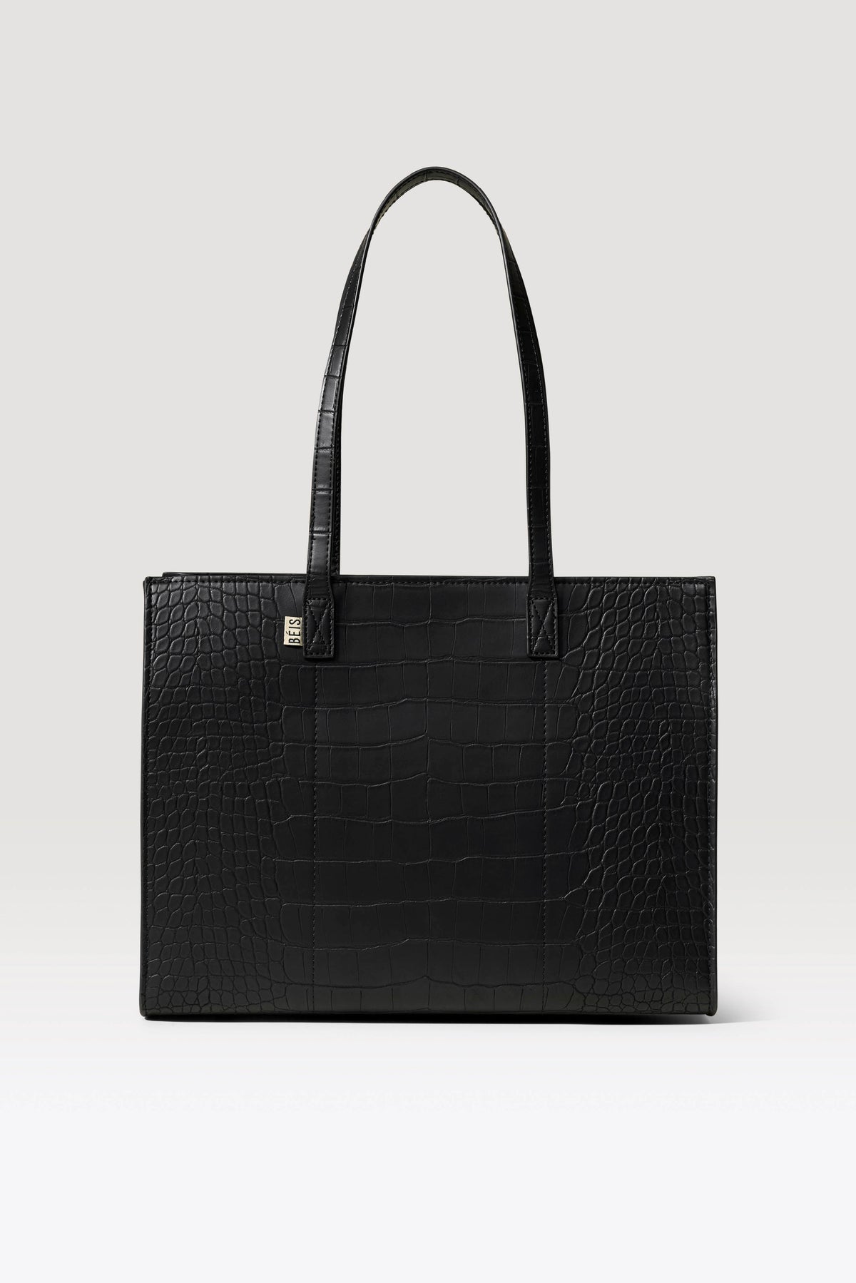 The Work Tote in Black Croc